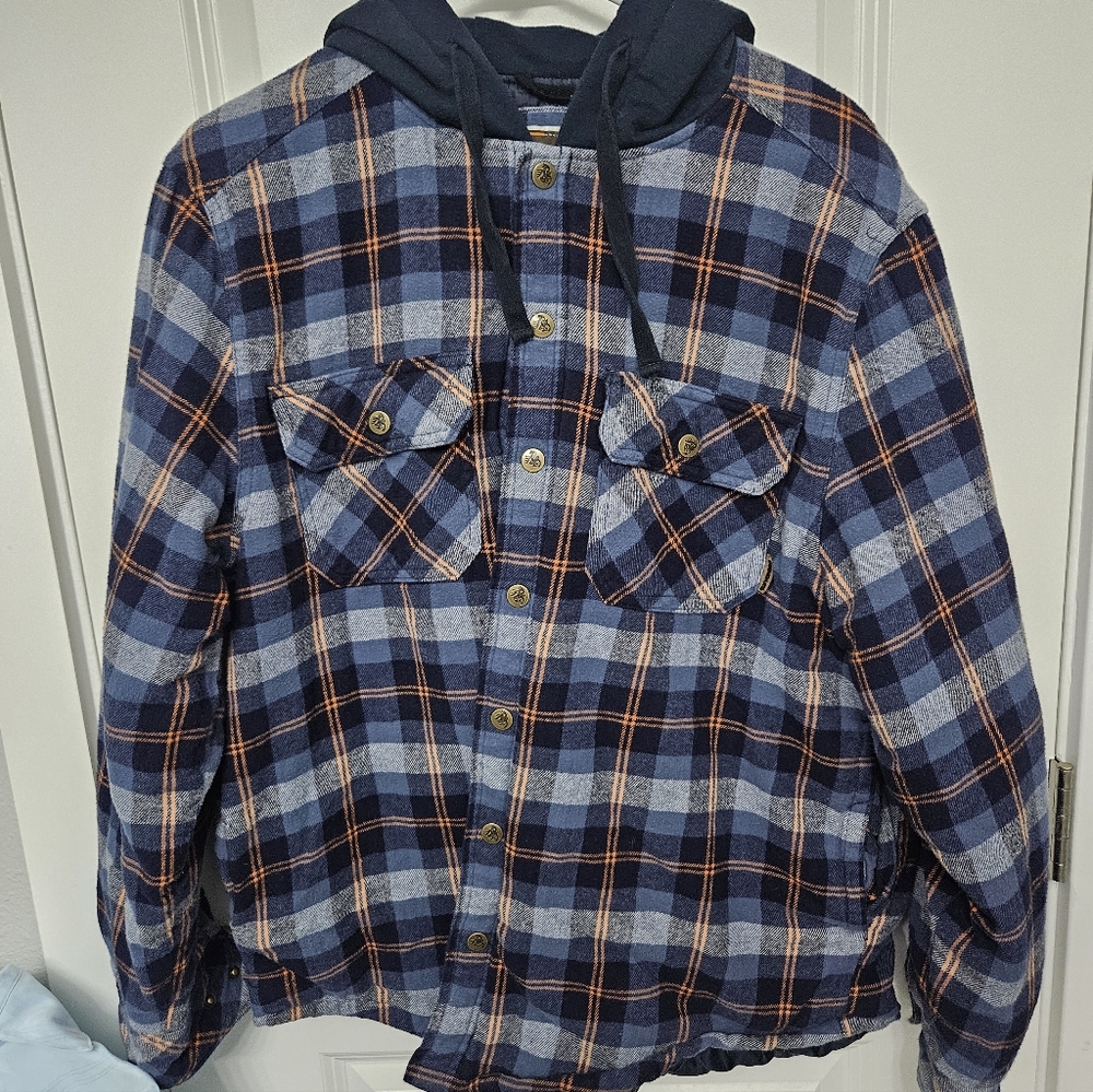 GENTLY WORN LEGENDARY OUTFITTERS ARCHER FLANNEL THERMAL LINED SHIRT JCKT MEDIUM